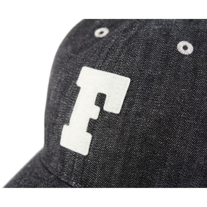 フルカウント 6843 6パネル デニム ベースボールキャップ 『F』パッチ 6PANEL DENIM BASEPALL CAP 'F' PATCH FULLCOUNT [メール便可] | FULLCOUNT | 07