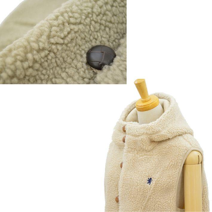 GYMPHLEX（ジムフレックス） J-1069PL ボアベスト くるみボタン フード