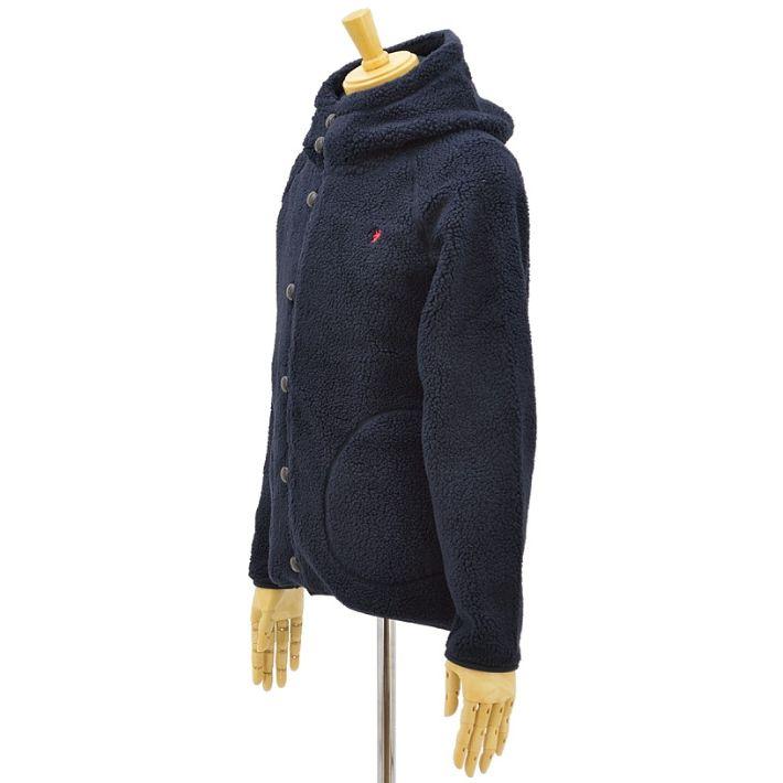 【未使用品】ジムフレックス ボアフリースジャケット くるみボタン 16 Gymphlex｜くるみボタン ボアフリース フーデッド ジャケット j