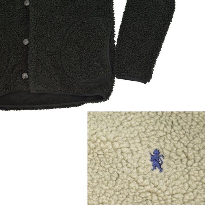 【未使用品】ジムフレックス ボアフリースジャケット くるみボタン 16 GYMPHLEX ジムフレックス J-1185PL ボアジャケット くるみボタン