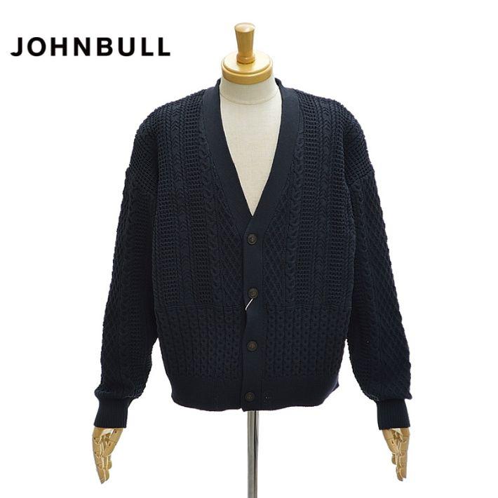 ジョンブル JM244N02 ケーブル ニット カーディガン メンズ Johnbull  