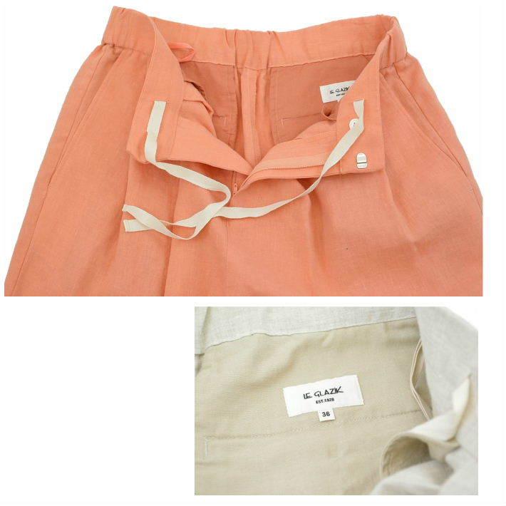 ル グラジック JL-2666NLP 50s リネンクロス セットアップ パンツ Le glazik 