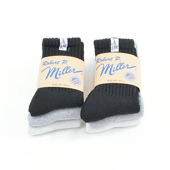 ロバートピーミラー Robert P.Miller 312C 339C 3P クルーレングスソックス 靴下 3P Crew length socks｜infinity｜03