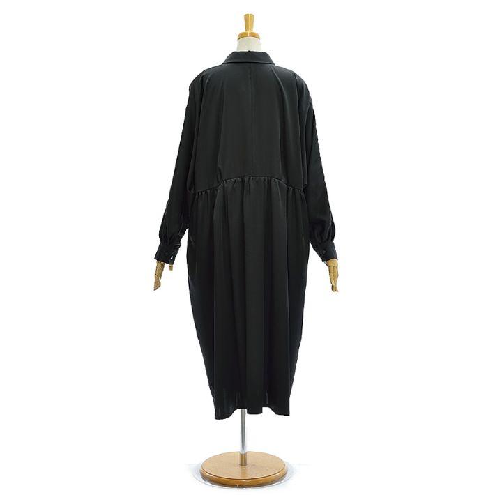 mizuiroind（ミズイロインド） サテン ラウンドカラー フロントフライ