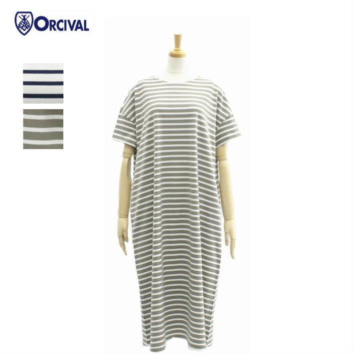 オーチバル オーシバル Rc 9257 40 2コットンジャージー ショートスリーブ ワンピース 半袖 ボーダー レディース Orcival Orcival Rc 9257 インフィニティ ヤフー店 通販 Yahoo ショッピング