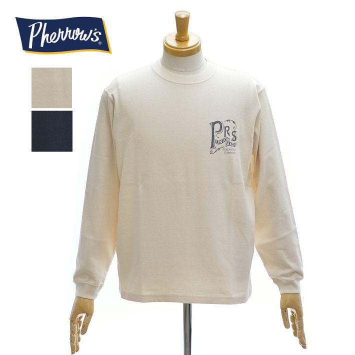 フェローズ 26W-PLT3 Tシャツ プリント ロンT 長袖 オリジナル天竺 ヘビーウェイト メンズ HEAVY WEIGHT LONG SLEEVE TEE PHERROW'S | Pherrow's