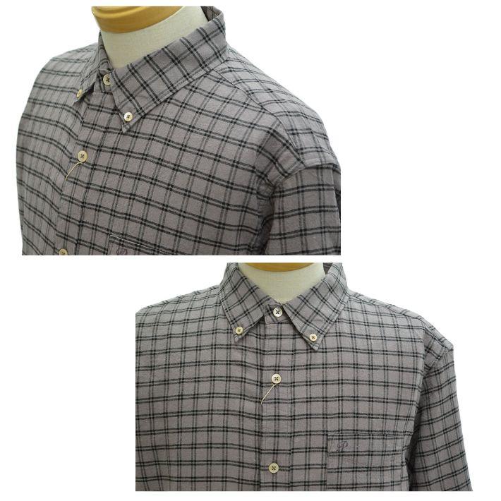 フェローズ P7BD2 ボタンダウン リネンコットン シャツ チェック 7分袖 メンズ PHERROW'S　[メール便可] | Pherrow's | 04