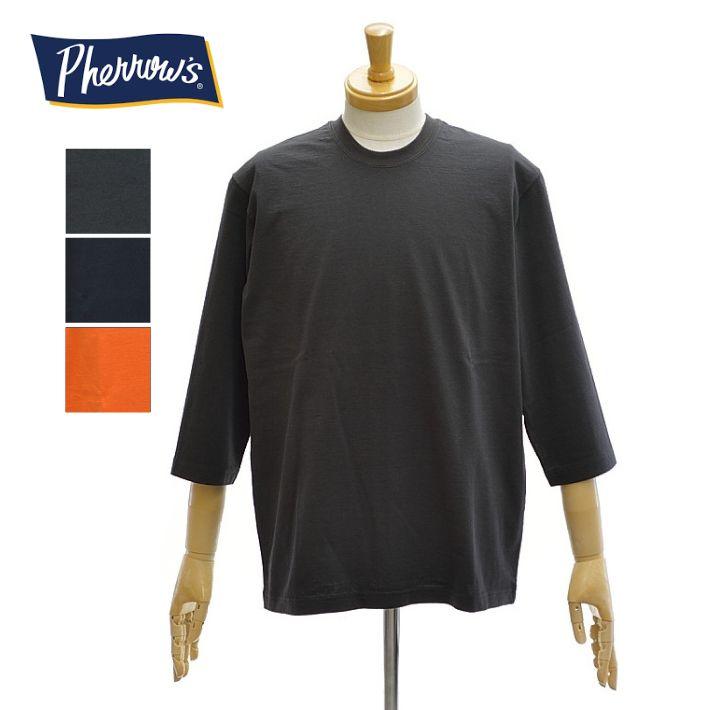 フェローズ PTQS ピグメント 7分袖 Tシャツ クルーネック メンズ カットソー  TEE PHERROW'S　[メール便可] | Pherrow's