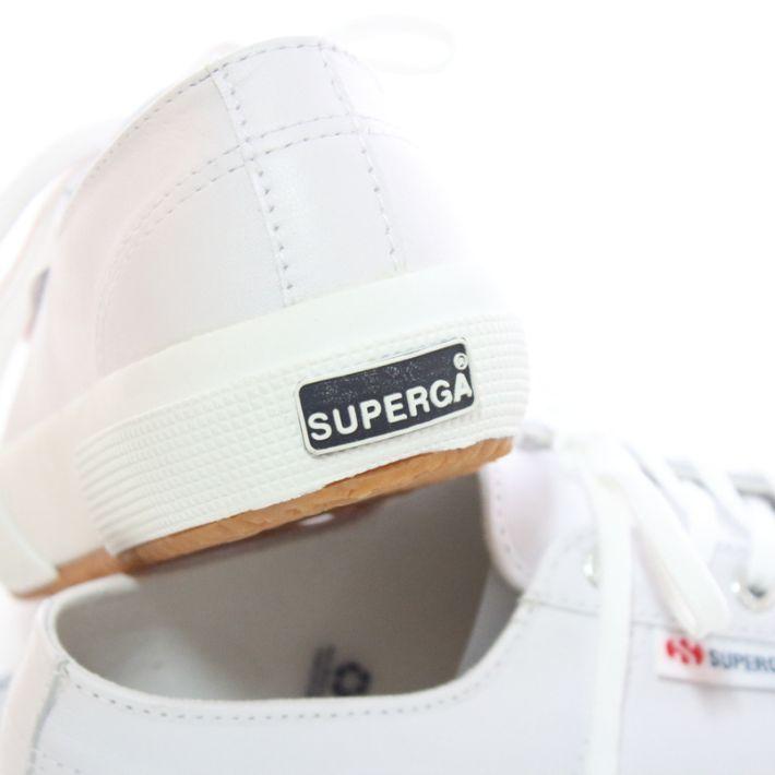 スペルガ 2750 NAPLNGCOTU ナッパレザー スニーカー オプティカルホワイト 2A8115BW レディース SUPERGA OPTICAL WHITE｜infinity｜09