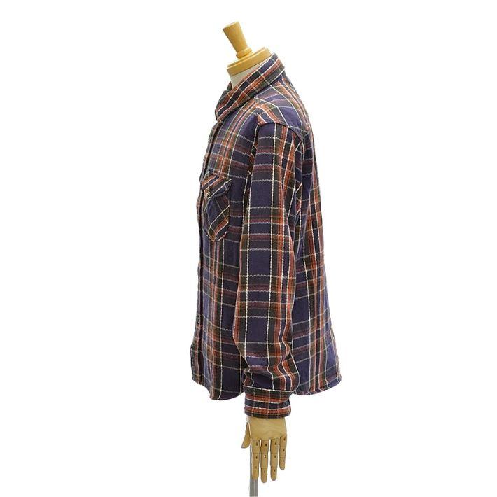 UES チェック柄ネルシャツ サイズ③ UES ウエス 長袖|ヘビーネル|チェックワークシャツ『先染めヘビー