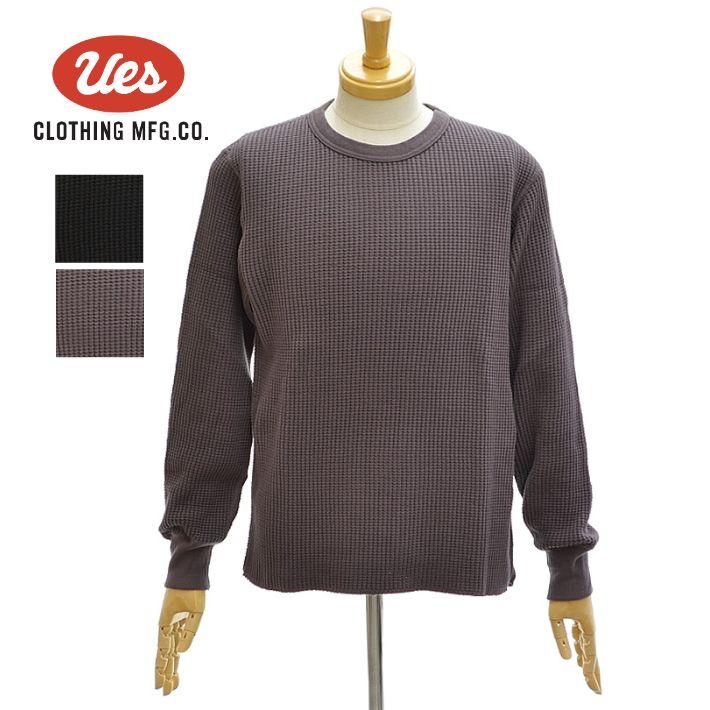 ウエス 60BW ビッグワッフル ロンT 長袖 カットソー 無地 メンズ UES | UES