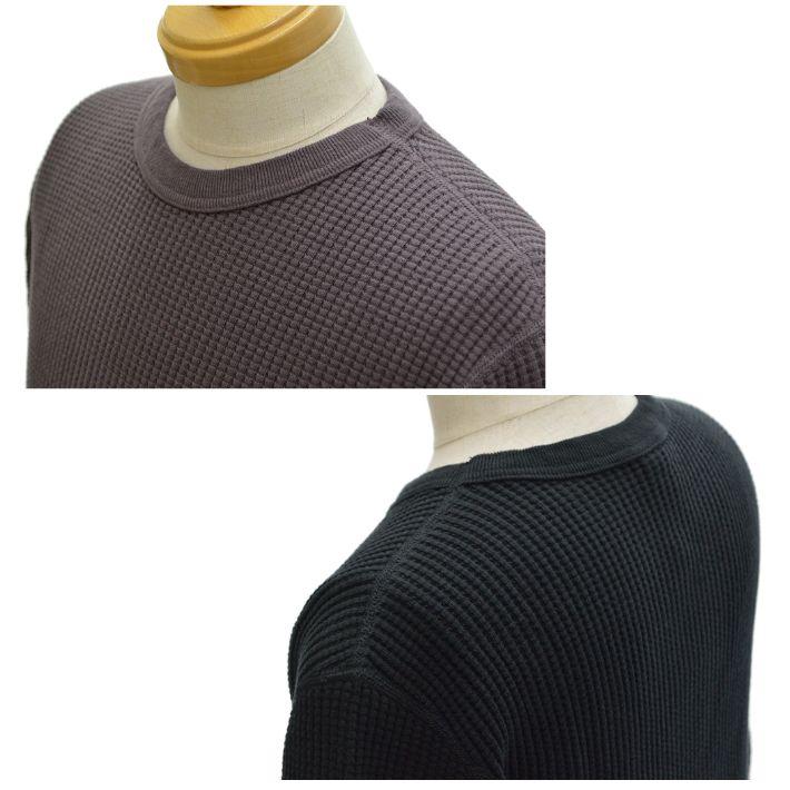 ウエス 60BW ビッグワッフル ロンT 長袖 カットソー 無地 メンズ UES | UES | 05