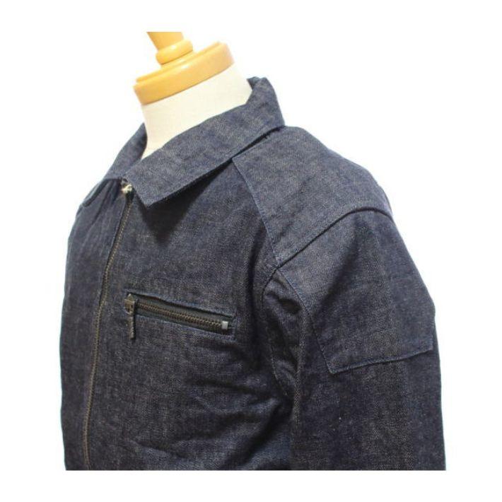 UES（ウエス） R901-S デニム 襟付きシングルライダースジャケット