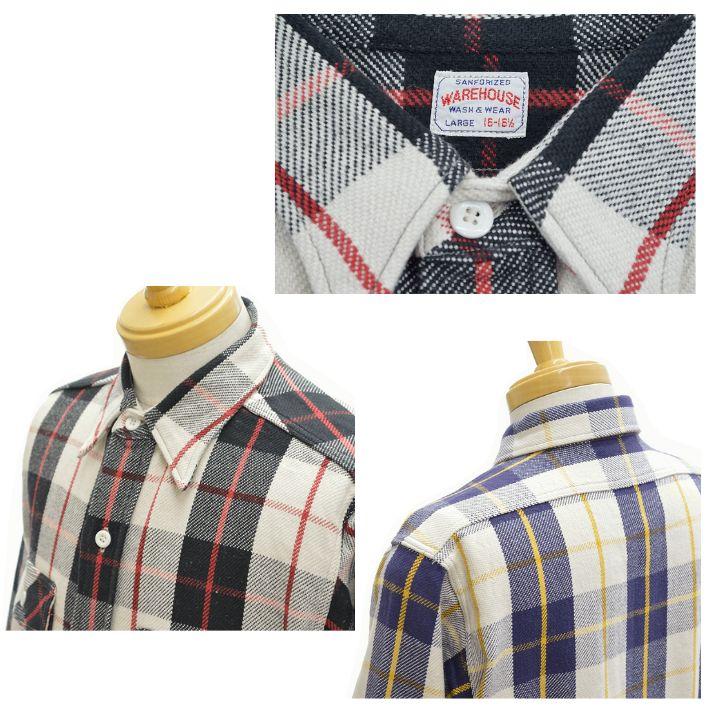 WAREHOUSE（ウエアハウス） Lot.3104 B柄 ネルシャツ ワンウォッシュ