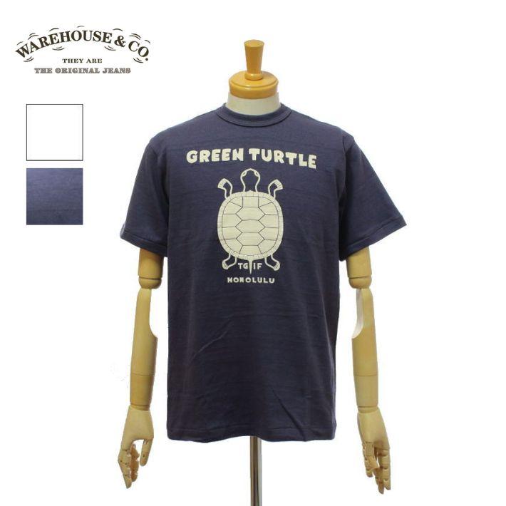 WAREHOUSE（ウエアハウス） Lot.4601「GREEN TURTLE」Tシャツ クルー