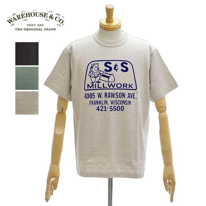 WAREHOUSE ウエアハウス Lot.4601「S&S」Tシャツ クルーネック