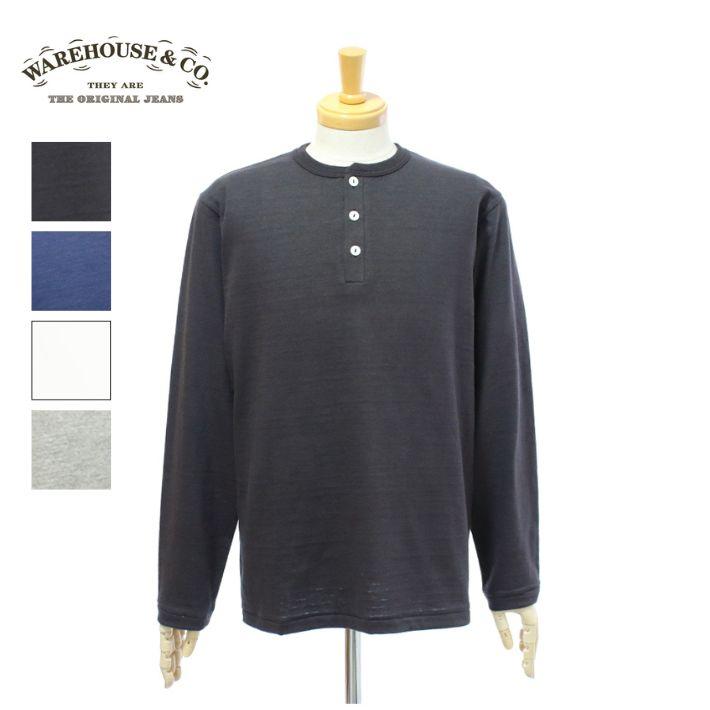 WAREHOUSE ウェアハウス Lot 5907 長袖 ヘンリーネック Tシャツ 5907 / Warehouse Tシャツ ウェアハウス ロンt 無地 定番 ベーシック 日本製 2025AW WAREHOUSE（ウエアハウス） Lot.5907 長袖 Tシャツ ロンT ヘンリー