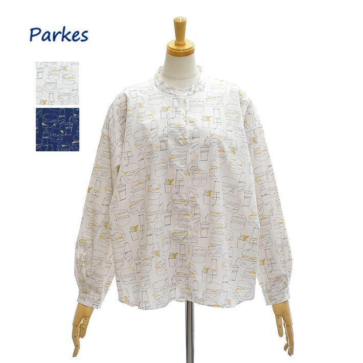 Parks パークス PN2433011 40/-ブロード スタンドカラー ハンバーガー 