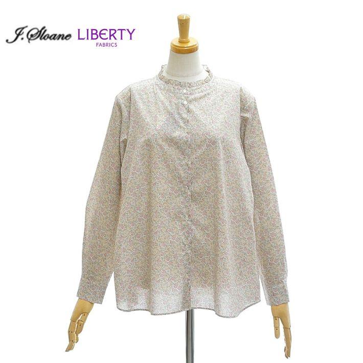 美品　ジェイスローアン　ブラウス　シャツ　リバティ Liberty of London リバティ ブラウス × ジェイ スローアン スタンド