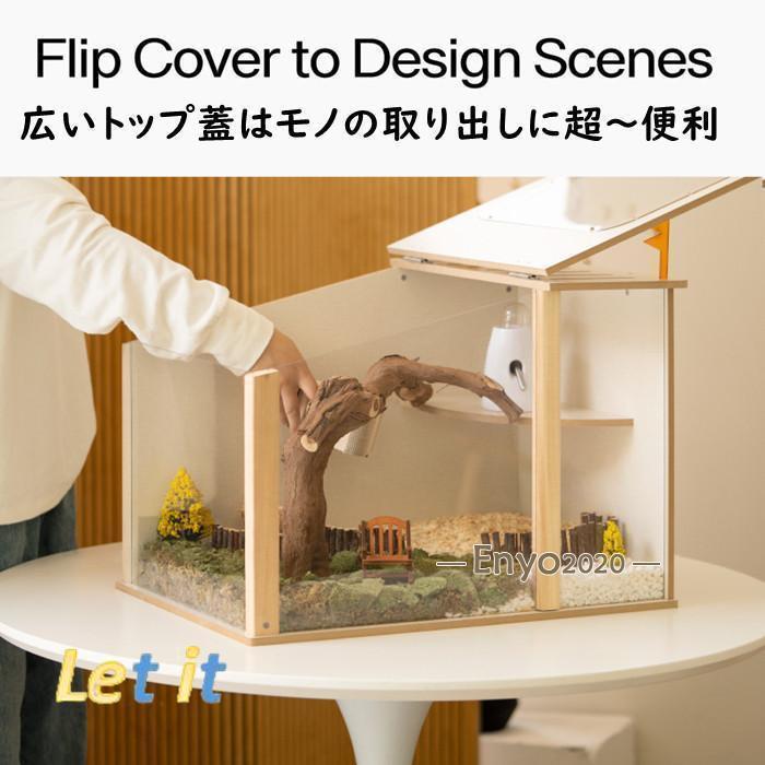 ハムスターケージ ハムスターハウス 木製 飼育かご 広い 170°プルデザイン 通気性 組立簡単 小屋 大型 観察しやすい オシャレ 掃除しやすい ハム小屋 大空間 