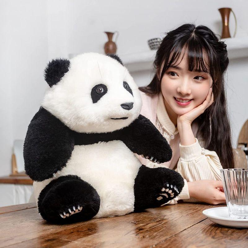 公式 グッズ パンダのぬいぐるみがリアルでリアル、パンダの恋人へのパンダギフト、装飾、完全手作りのパンダぬいぐるみ 手作りぬいぐるみ 【P9088354720】(32173円)
