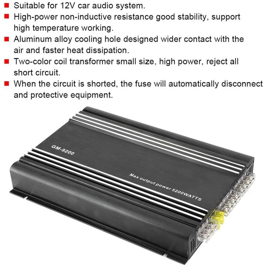 季節のおすすめ商品 Kimiss 12v 50w車用アンプ 4チャンネルアルミ合金オーディオパワーアンプオートカーhifiステレオアンプ ブラック Woodlandviewleisure Co Uk