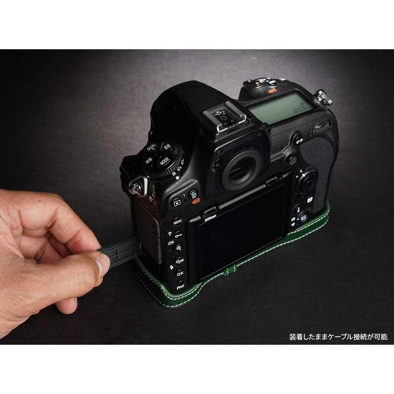 TP Original Leather Camera Body Case for Nikon D850 Green ニコン 本革 レザー