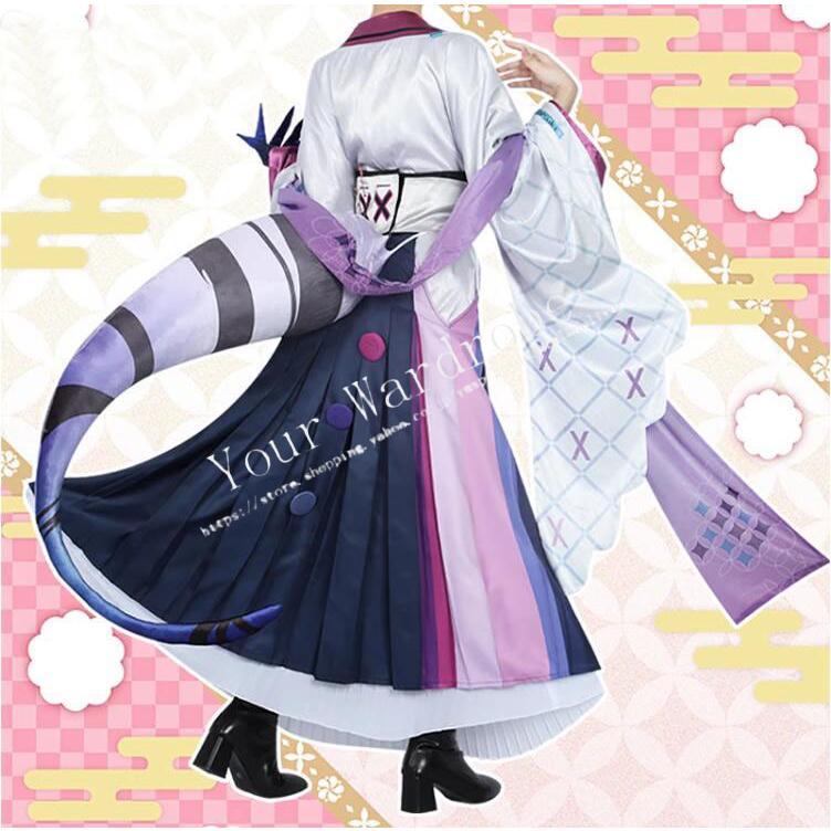 にじさんじ VTuber 風 Obsydia セレン 龍月 Selen Tatsuki 正月衣装 コスプレ衣裝 ウィッグ レディース クリスマス ハロウィン 変装 仮装 文化祭 