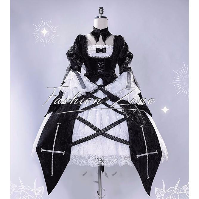 送料無料◆ローゼンメイデン 風 水銀燈 コスプレ衣装 ウィッグ 靴 cosplay コスチューム パーティーグッズ ハロウィン仮装 変装 ウィッグ 靴 写真参照