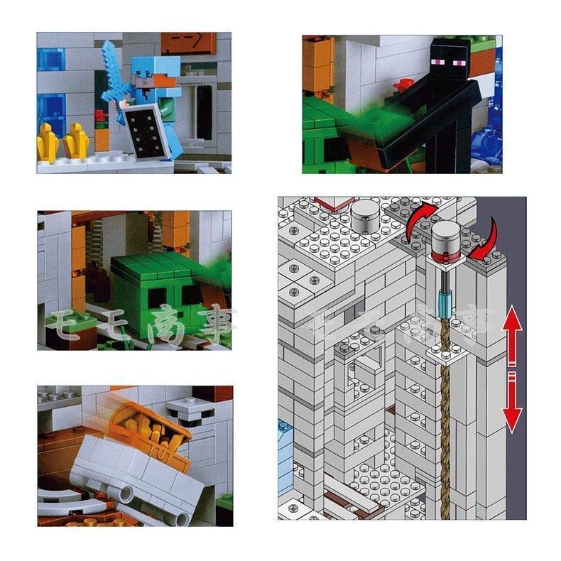 レゴ 互換 ミニフィグ マイクラ風 山の洞窟豪華版 2688PCS マインクラフト風 leg0 ミニフィギュア The Mountain Cave 21137 知育玩具 おすすめ 小学生 4歳 手作り おもちゃ レゴ leg0 1歳 3歳 2歳 0歳 ヴァイオリン クリスマス ブロック プレゼント