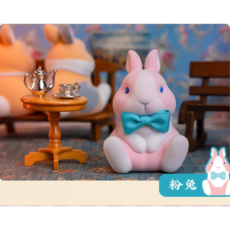 空想造物 KONGZOO ウサギ ブラインドボックス フロック 兎 かわいい 癒し 置物 模型 動物 リアル フィギュア おもちゃ 誕生日 プレゼント 車に