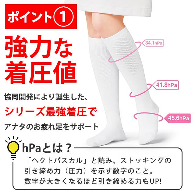 アンファミエ 着圧ソックス 綿混 むくみ 靴下 医療 ナース 看護師
