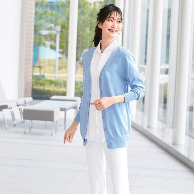 アンファミエ ナースカーディガン 看護師 白衣 医療 介護 事務 受付