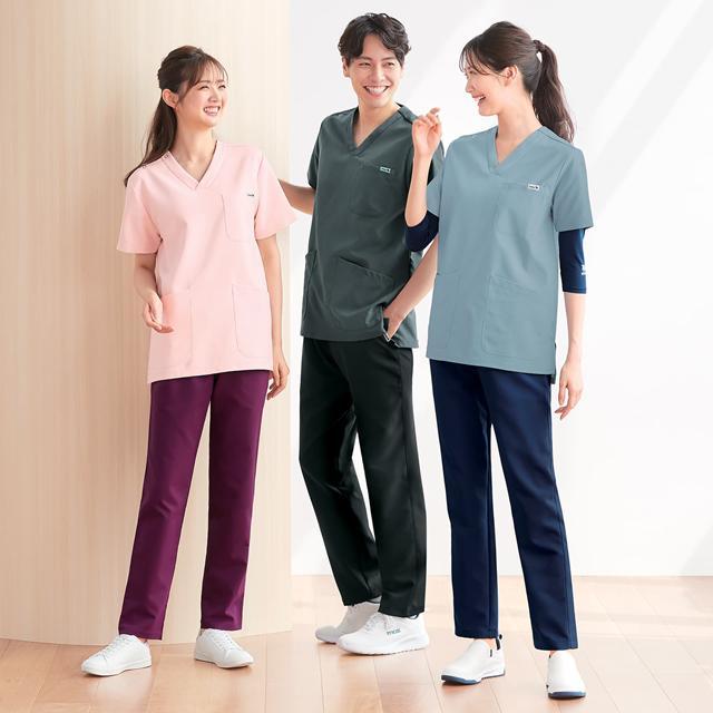 アンファミエ スクラブ 医療 スクラブパンツ ナース服 白衣 レディース