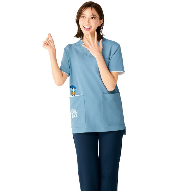 エイミーちゃん❤︎FOLK ナーススクラブ アンファミエ 送料無料 FOLK スクラブ 医療 前開き 白衣