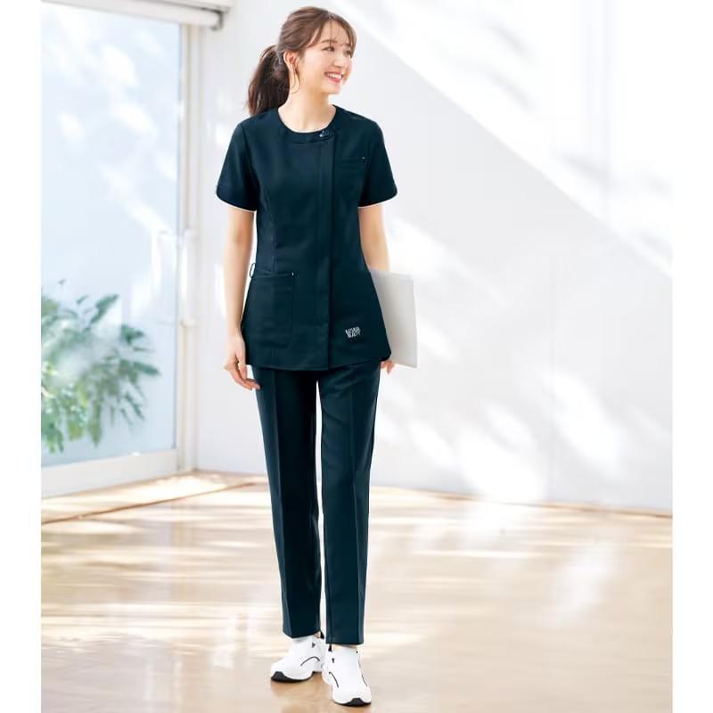 ナチュラルビューティー　白衣　上下セット(ジャケット黒、白2セット) アンファミエ ナース服 レディース 白衣 ジャケット 医療用
