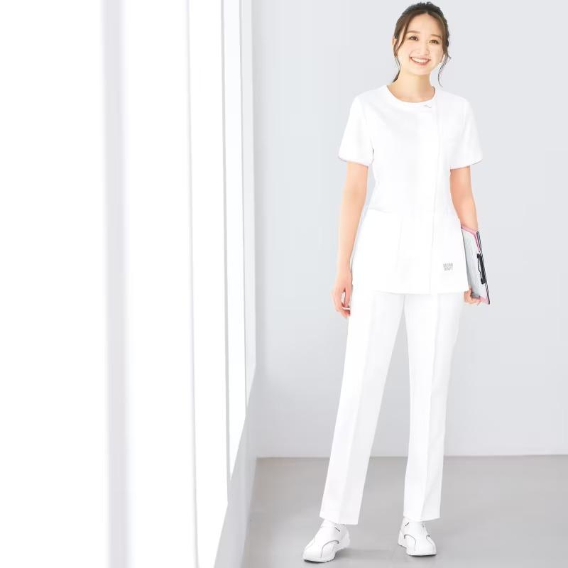 ナチュラルビューティー　白衣　上下セット(ジャケット黒、白2セット) アンファミエ ナース服 レディース 白衣 ジャケット 医療用
