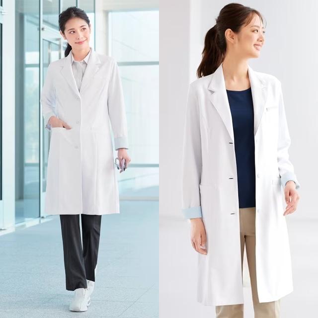 アンファミエ 白衣 レディース 実験 診察衣 長袖 ナース服 女性 医療用