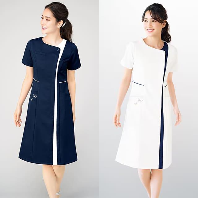 アンファミエ ナース服 白衣 ワンピース ナースウェア 医療用