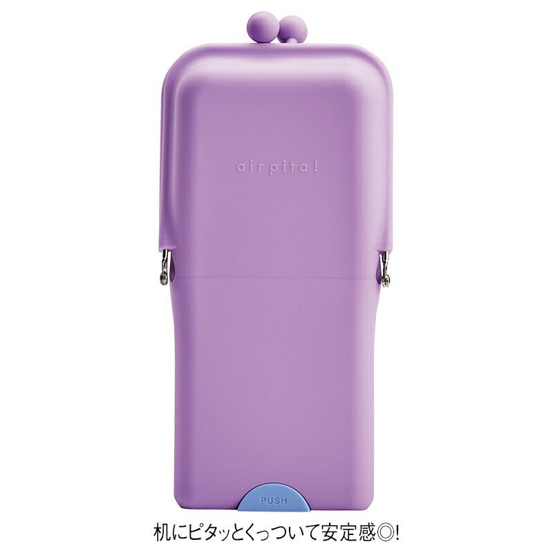 クツワ ペンケース 筆箱 ペン立て 小物入れ スマホスタンド がま口