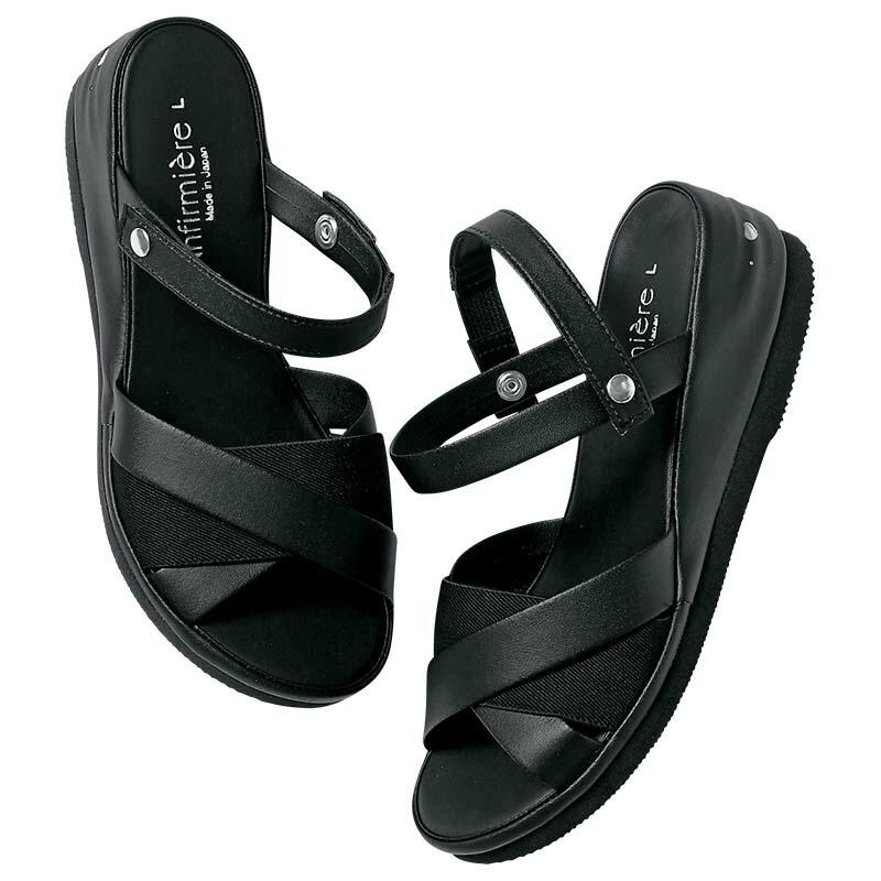 アンファミエ ナースシューズ ナースサンダル 黒 白 疲れにくい 保育士