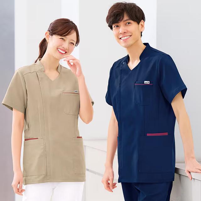 ⭐️専用⭐️MEDIMAレース付 8分袖スリーマLサイズ シルク／アンゴラ 肌着 アンファミエ ナース服 白衣 ナースウェア モズ メンズ レディス 医療