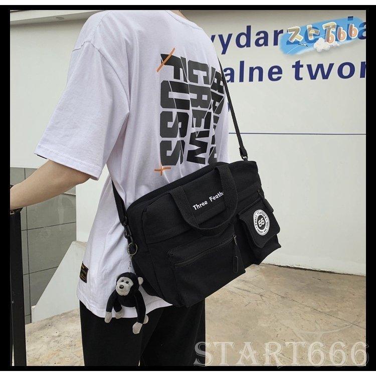 公式ショップ 帆布 大きめ メンズ ショルダーバッグ メッセンジャーバッグ 多い ポケット 大容量 2way かばん 男性 おしゃれ ズックバッグ マチ広い 斜めがけバッグ ショルダーバッグ 付属品 ゴリラさん Www Fattoriabacio Com
