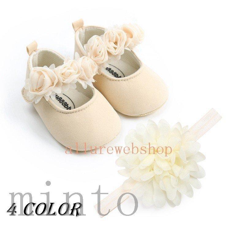 日本超高品質 ベビー シューズ フォーマル 結婚式 パーティー 女の子 ファーストシューズ 11 12 13 ヘッドバンド付き ２点セット 人気セール Miracleleaffl Com