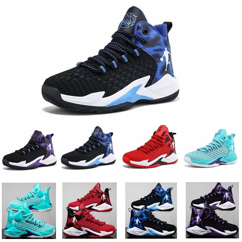 季節のおすすめ商品 小学生 バスケットシューズ ジュニア バスケットボールシューズ ハイカット スニーカー アウトドア バッシュ ランニングシューズ スポーツ靴 快適な 子供靴