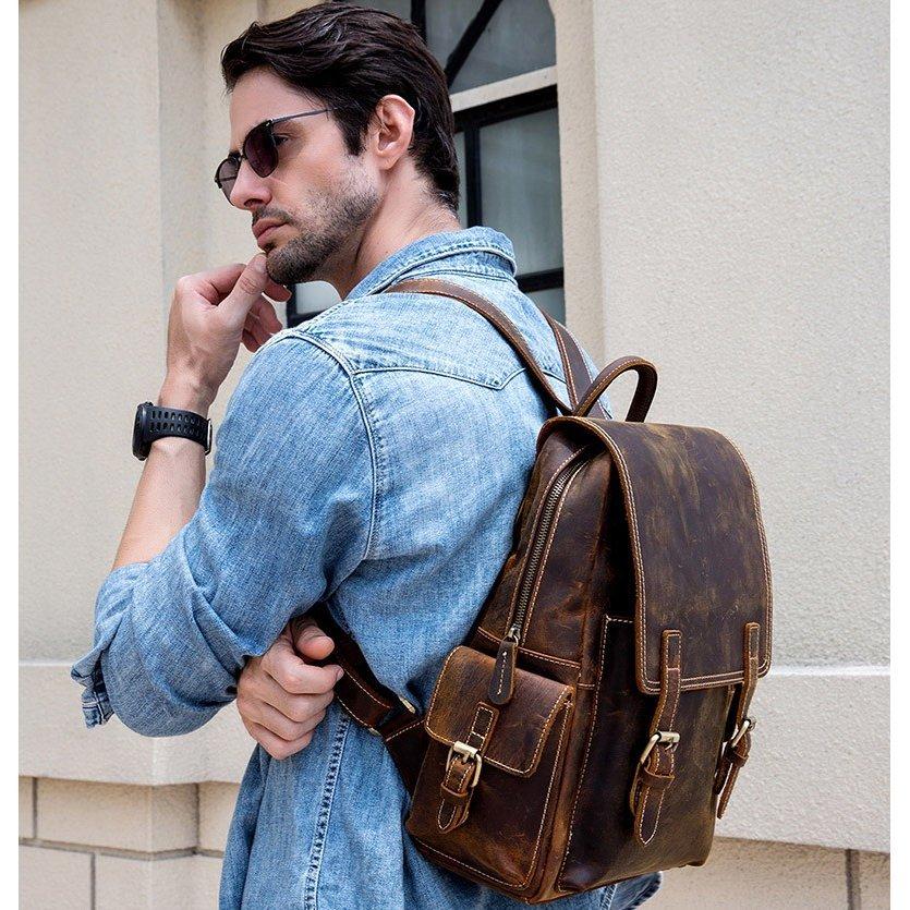 本革 カジュアル兼用 リュックサック メンズ レザー メンズファッション ディバッグ バックパック レトロ リュック アウトドア カジュアル兼用 14インチpc対応 ディバッグ Pf10 通勤通学 Infit Store4 新販売の