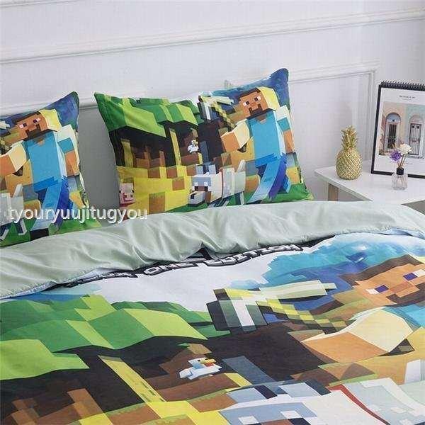 Minecraft マインクラフト マイ クラ グッズ ゲーム キャラクタ ー 布団カバー4点セット ベッドカバー セット 寝具セット 四季通用 柔らかい 洗える 快適 Pd5 Infit Store4 通販 Yahoo ショッピング