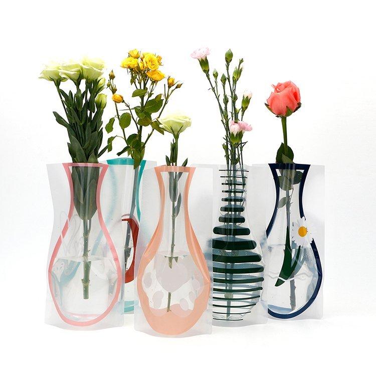 折り畳み花瓶 一輪挿し ビニール 花瓶 便利アイテム 楽々収納 6個セット Pd Infit Store4 通販 Yahoo ショッピング