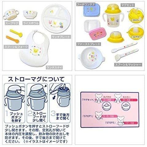 中古 Mikihouse First ミキハウスファースト 豪華な日本製ベビー食器セット出産祝い のテーブルウェアセット 白 お食い初め食器 食器セット Baskincoffee Vicom Corp Com