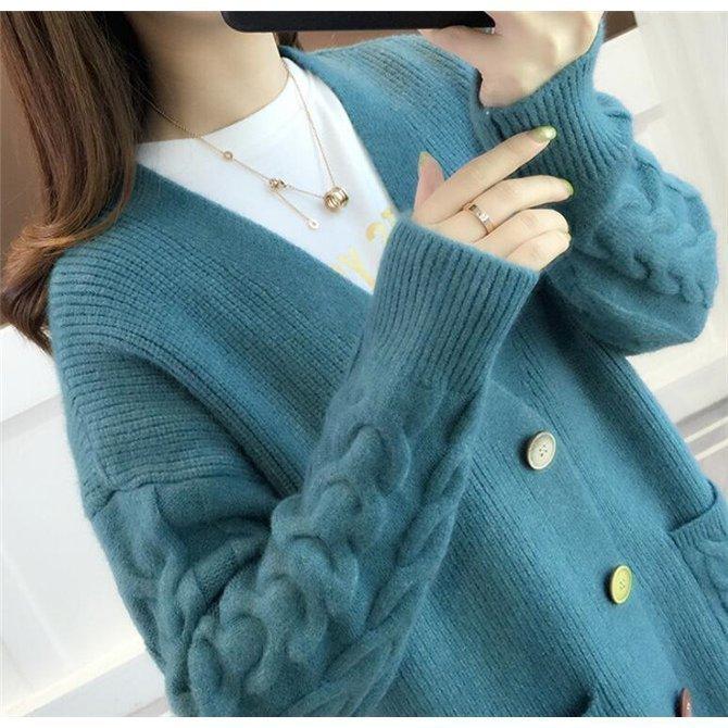 カーディガン レディース ニット セーター 春 秋 羽織 長袖 ゆる ゆったり 秋冬 Vネック 色々な